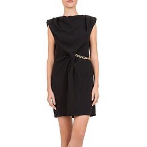 The Kooples black gold chain dress size Large